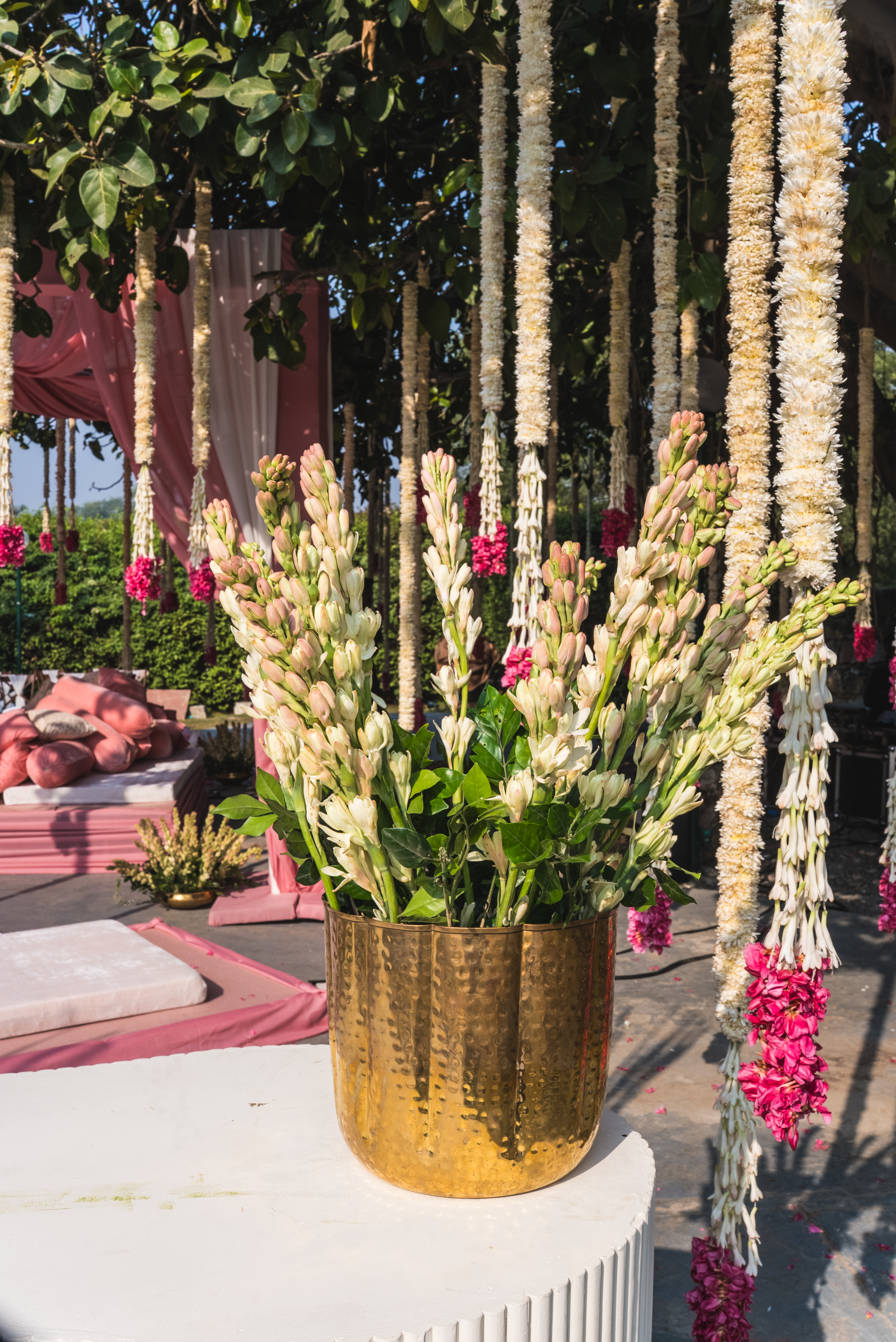 Brass vase for decor 