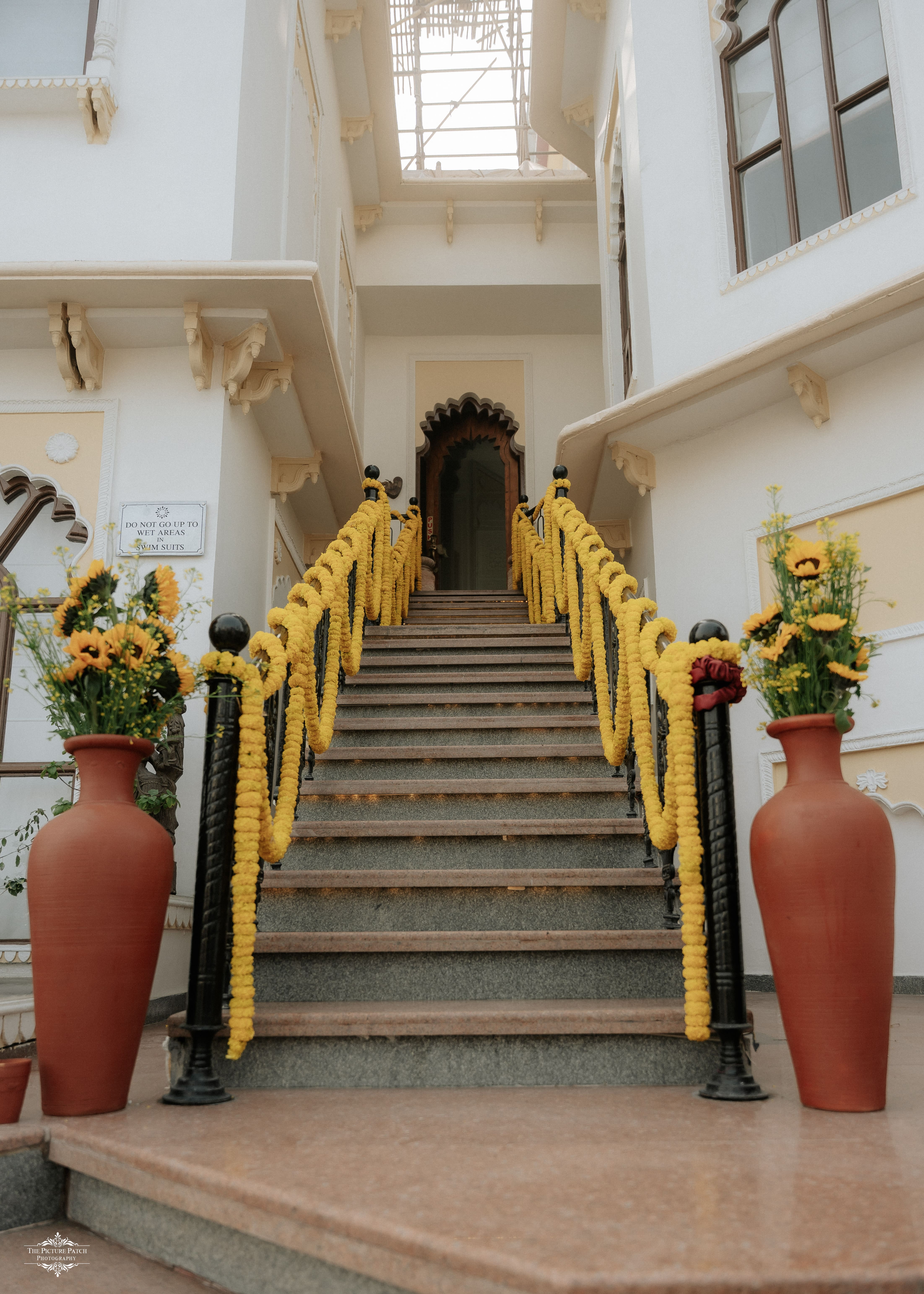 Marigold decor setup