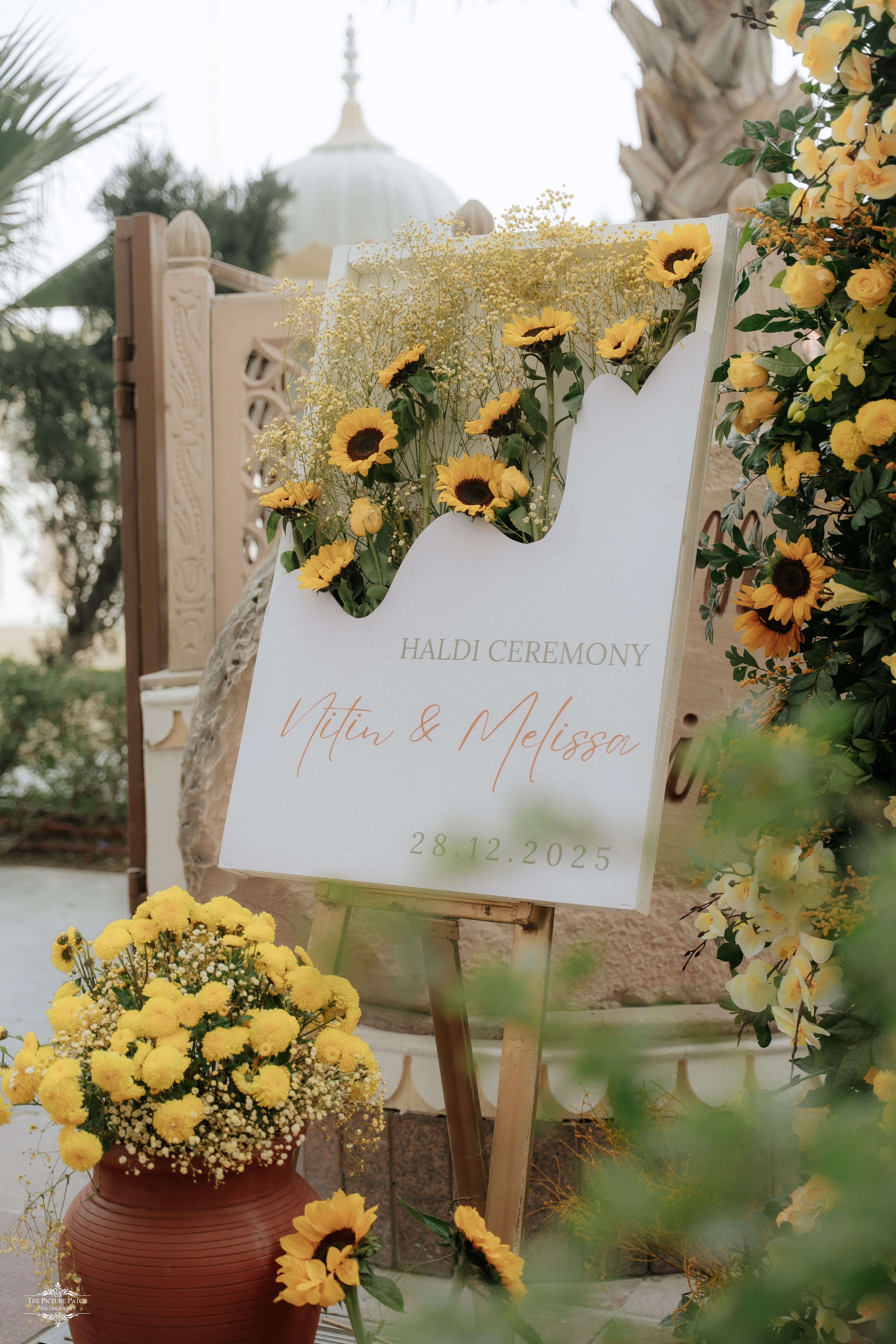Sunlit ceremony styling