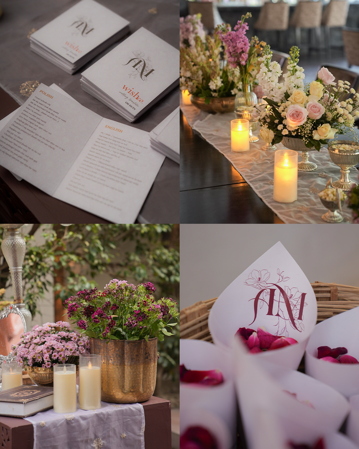 Personalised wedding decor