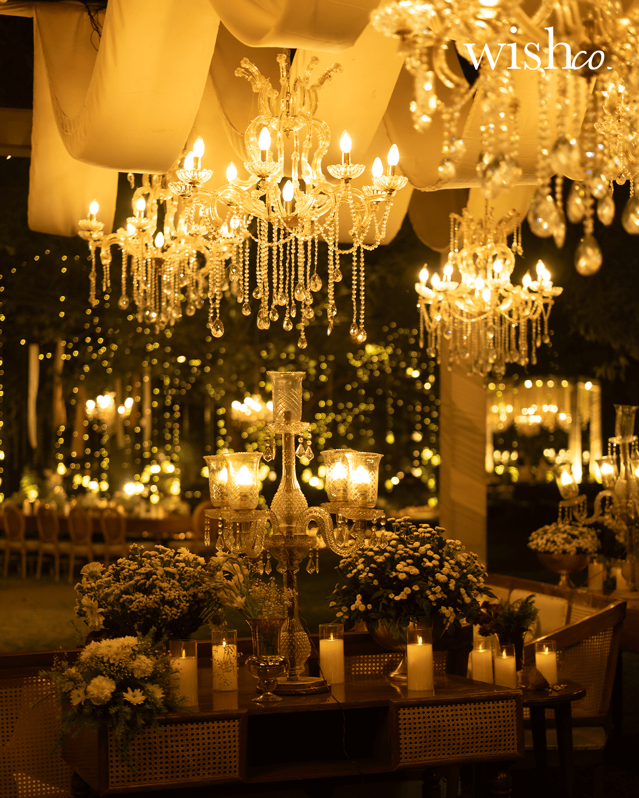 Hanging chandelier decor