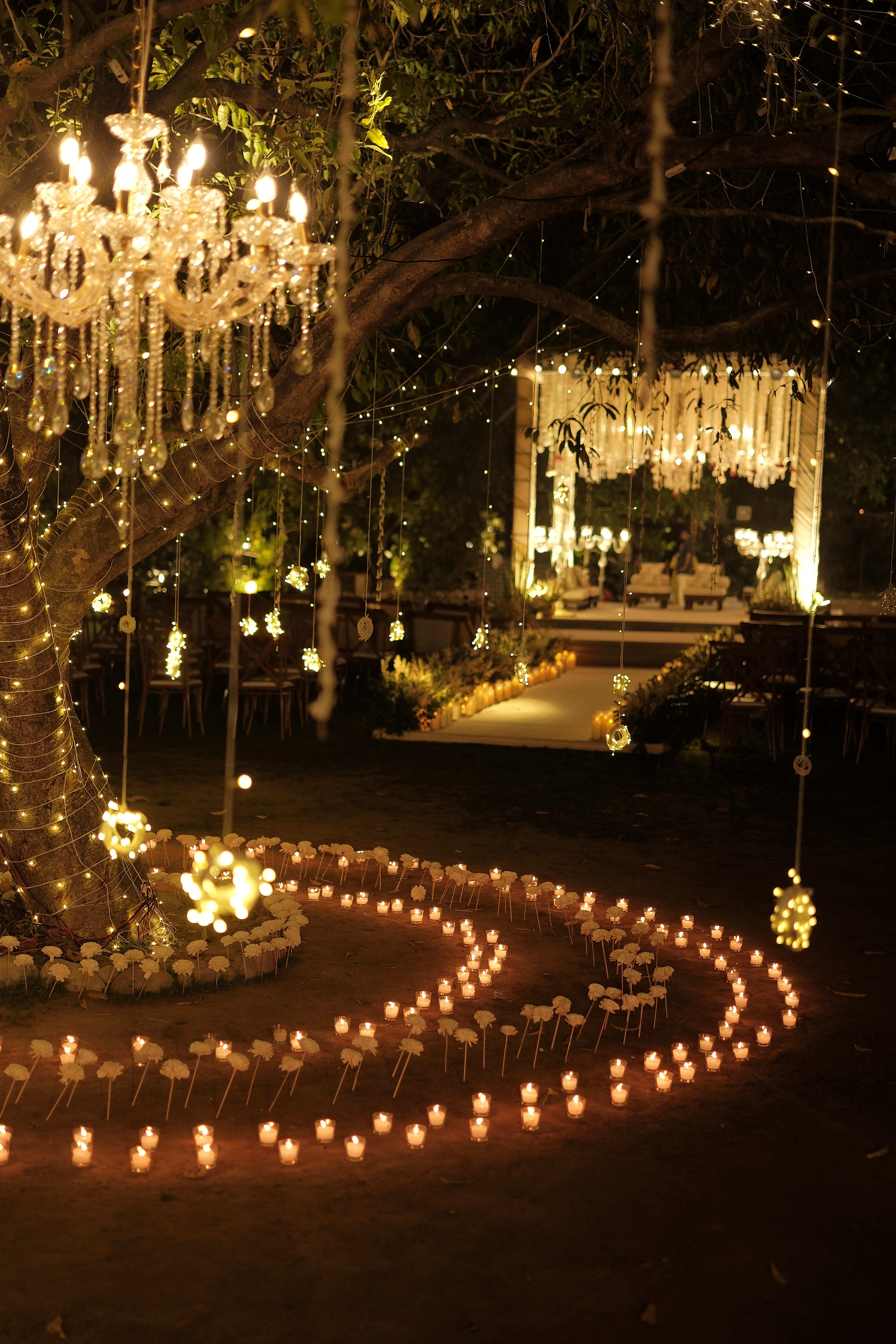 Forest wedding decor