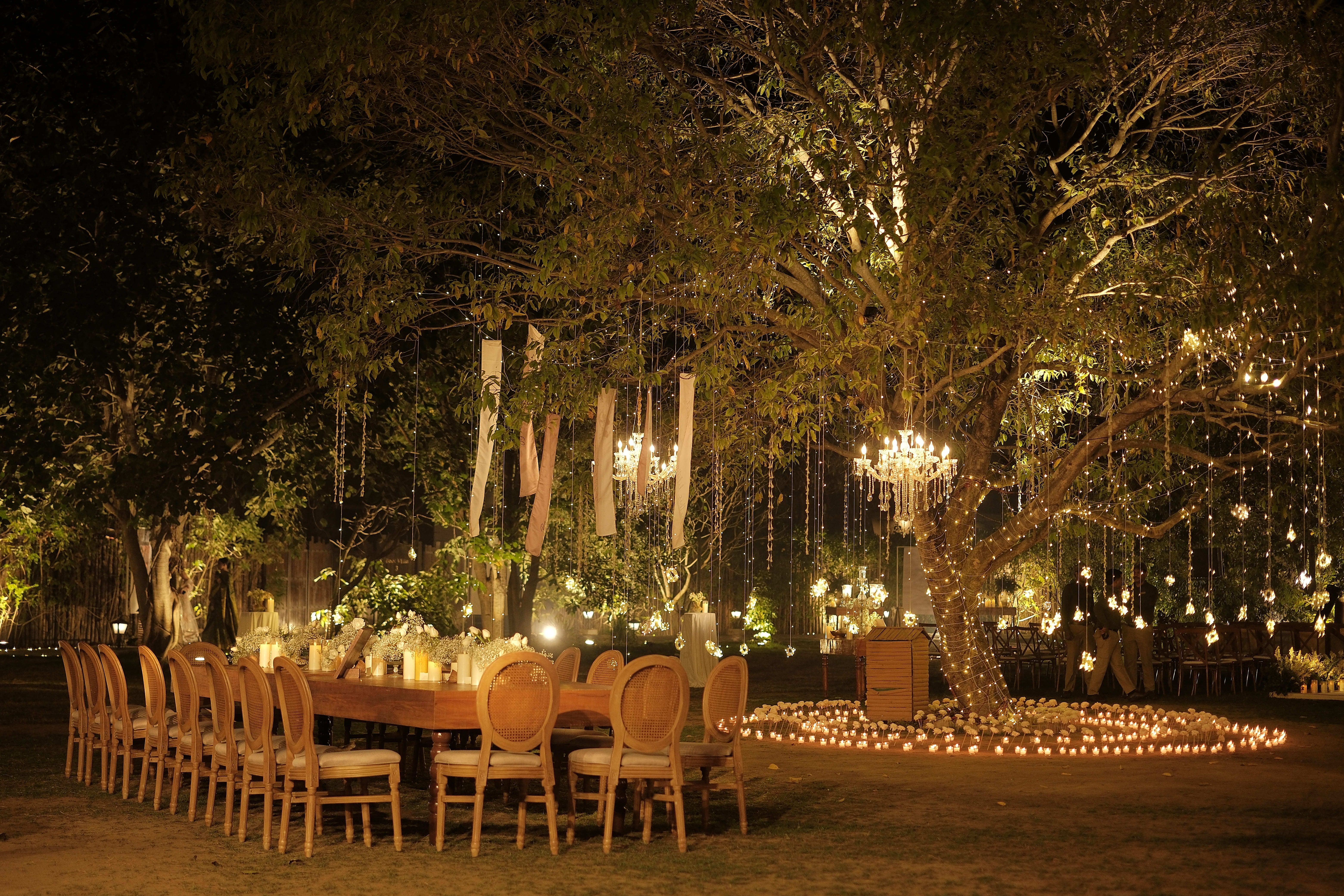 Intimate outdoor setting